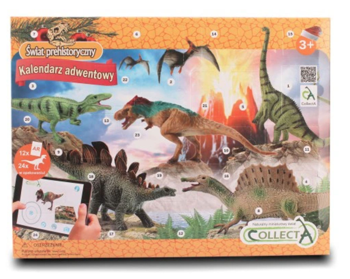 kalendarz adwentowy dla chłopca dinozaury