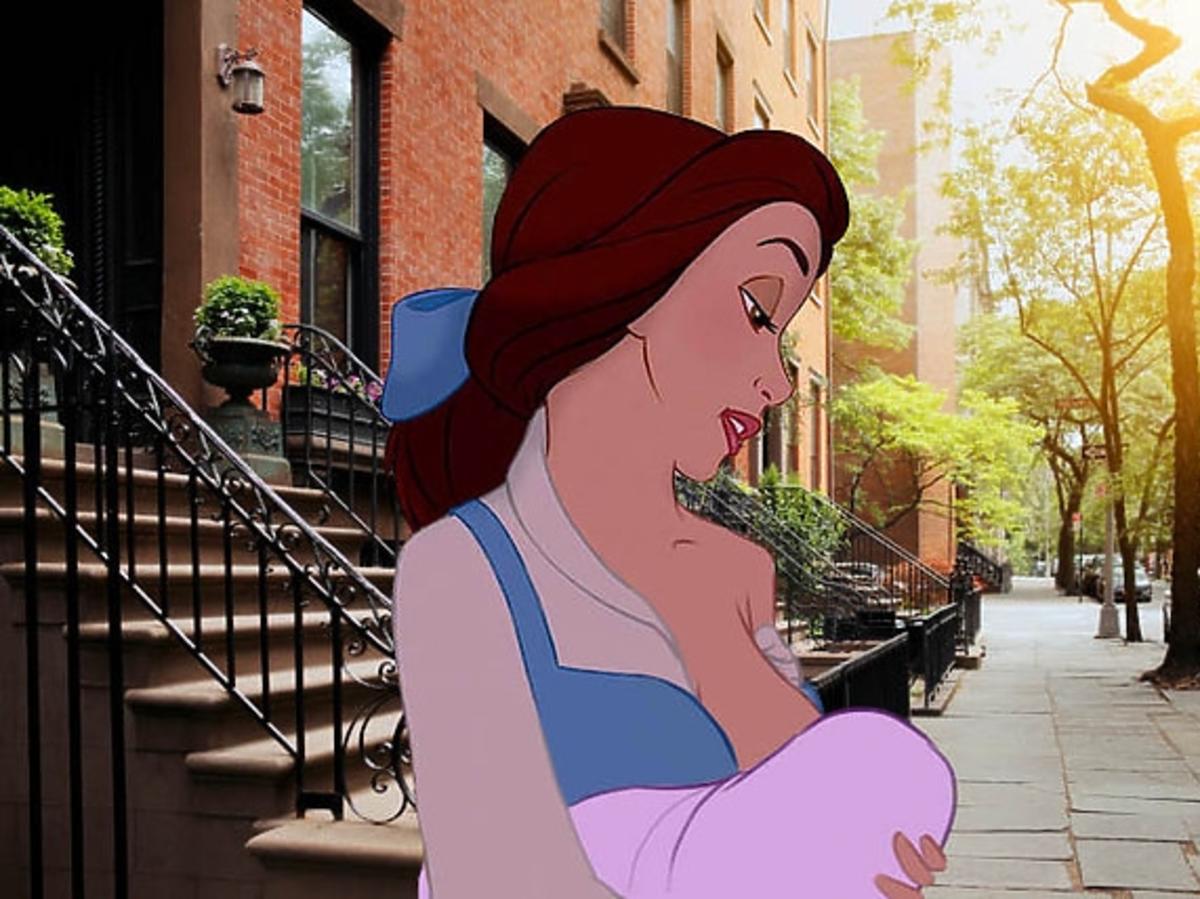 Księżniczki Disneya karmią piersią w miejscach publicznych