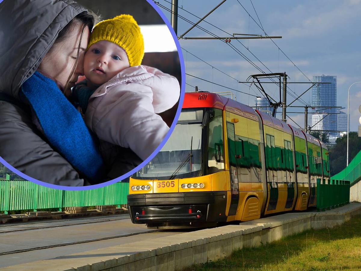 Motorniczy pomogła zagubionej matce z dzieckiem, którzy uciekli z Ukrainy 
