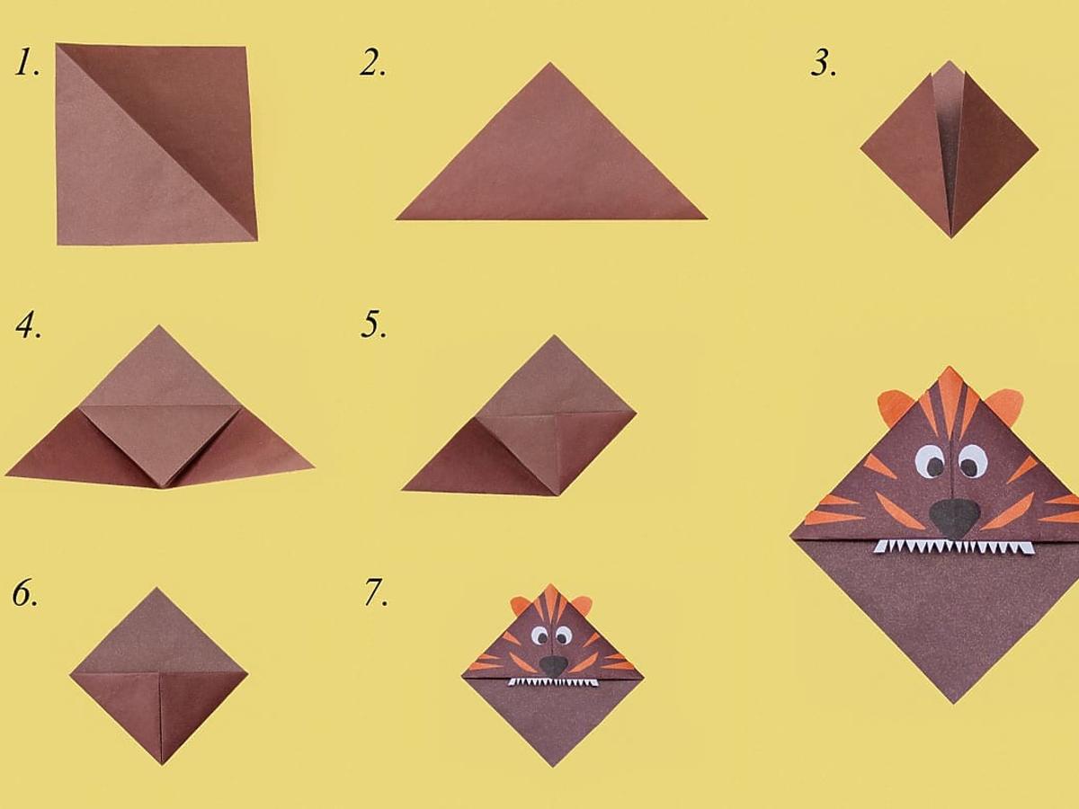 prezent na dzień ojca DIY zakładka origami