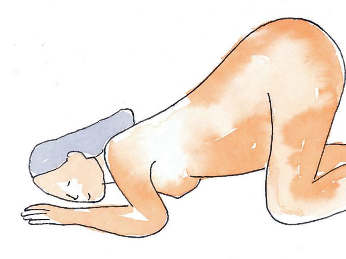 Pozycja kolankowo-łokciowa w pierwszej fazie porodu