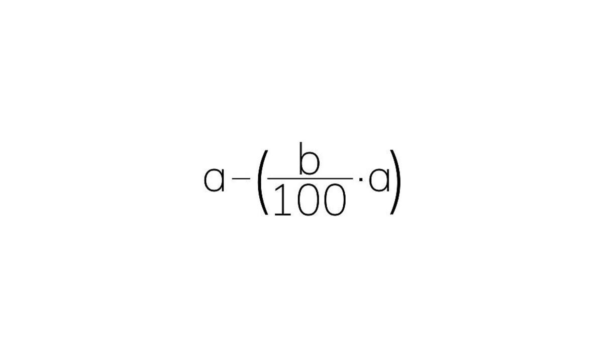 a-(b100a) - procent z liczby