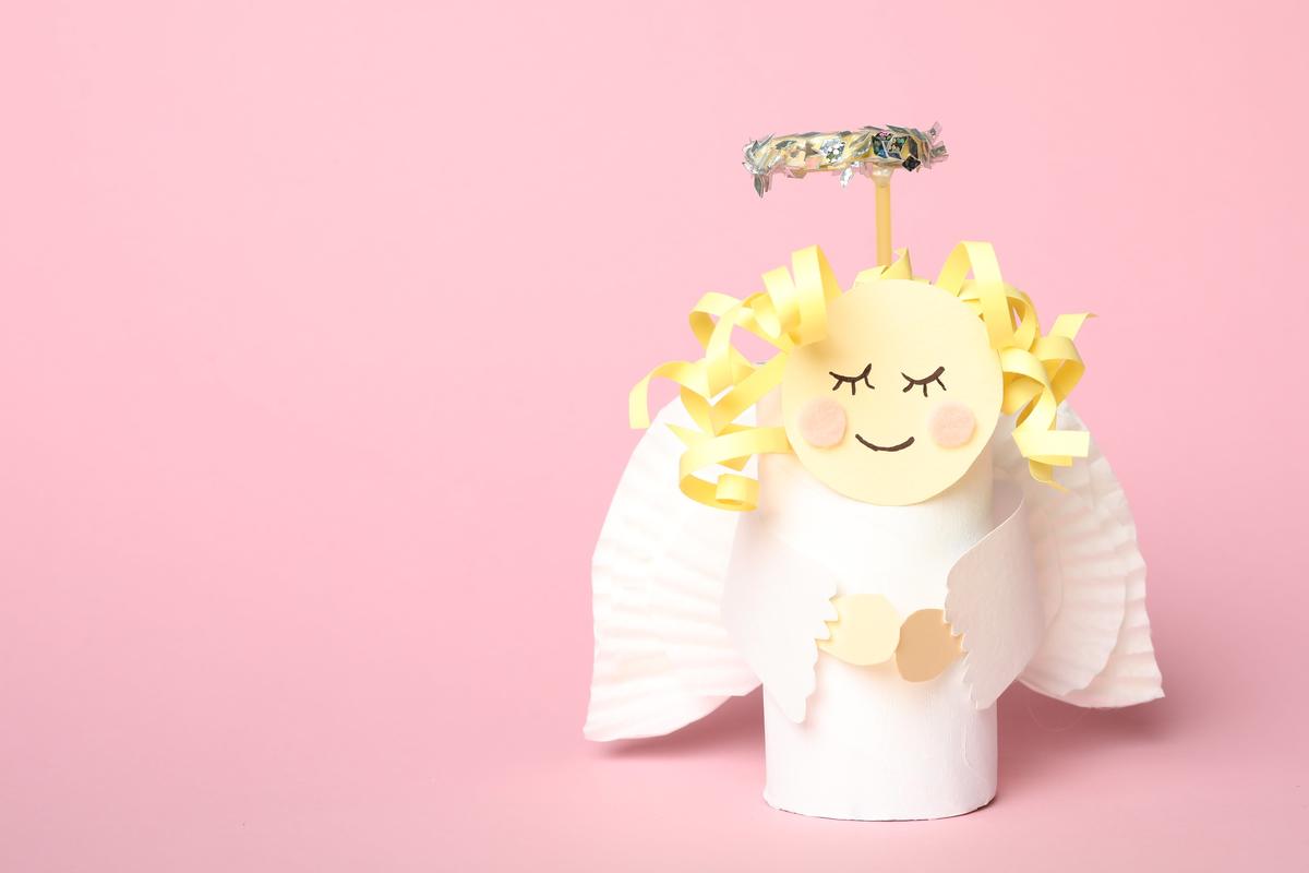 aniołek z rolki po papierze toaletowym
