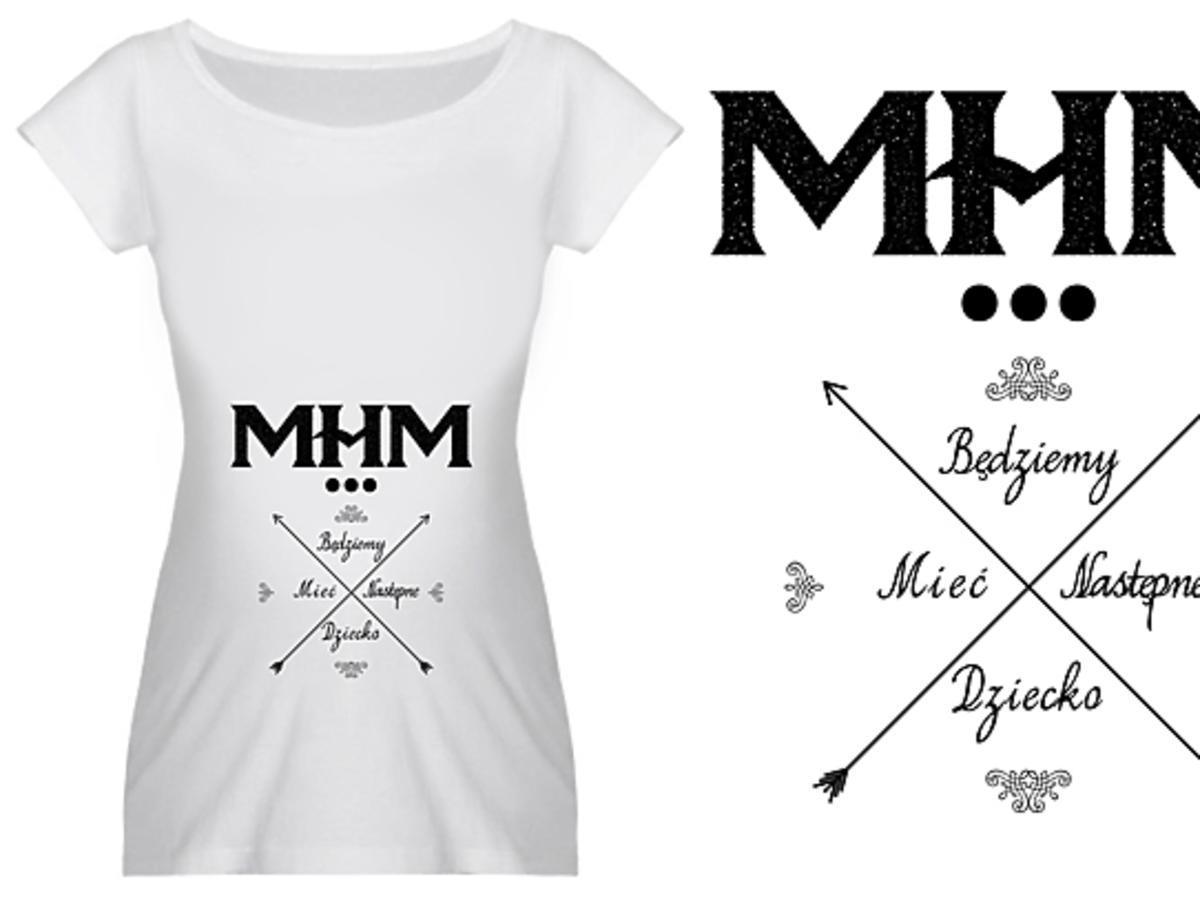 Ciążowe koszulki projektu blogerki