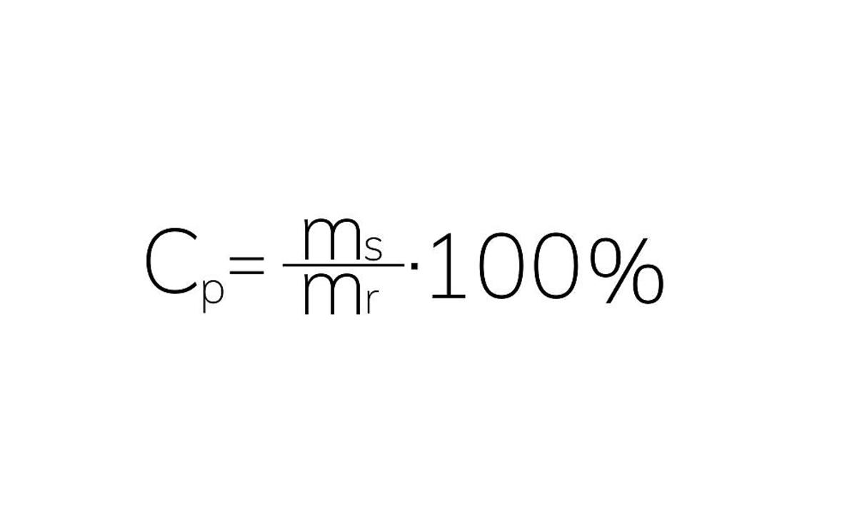 Cp = msmr  100% - stężenie procentowe