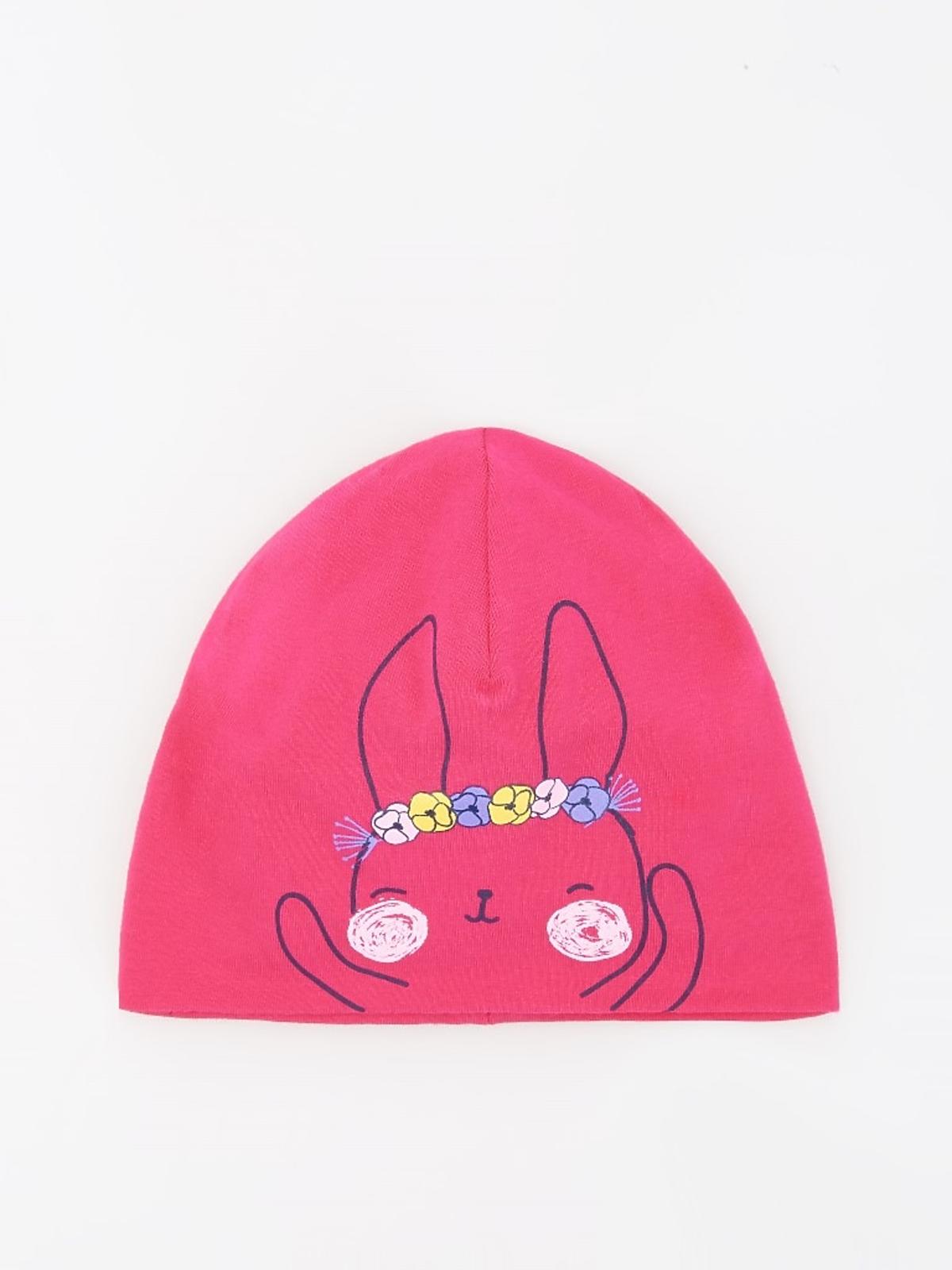 czapeczka z zajączkiem różowa Reserved dla dziecka