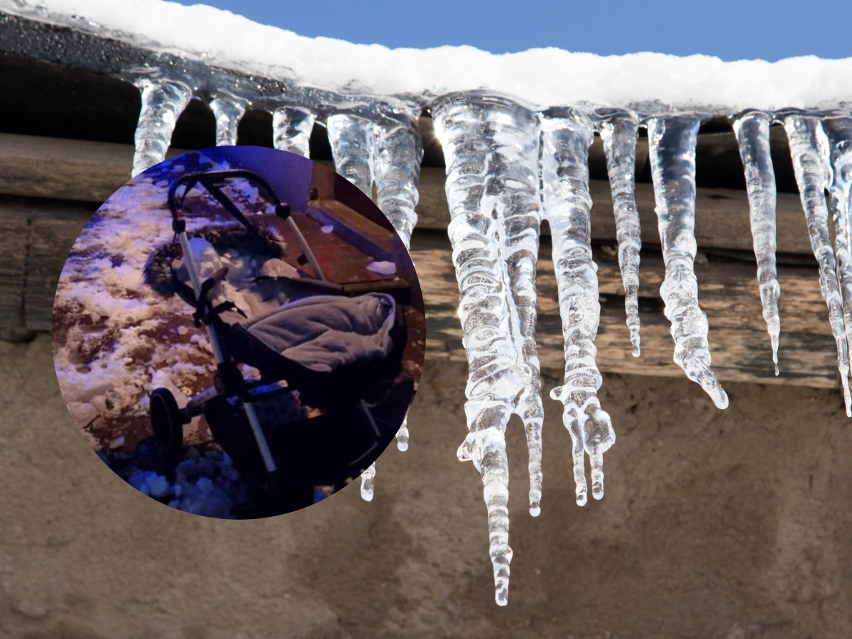 Częstochowa: bryła lodu spadła z dachu na mężczyznę i 13-miesięczne dziecko