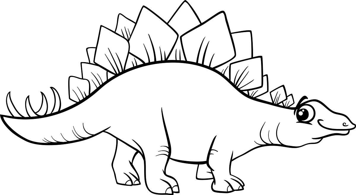 dinozaury kolorowanki stegozaur dla maluchów