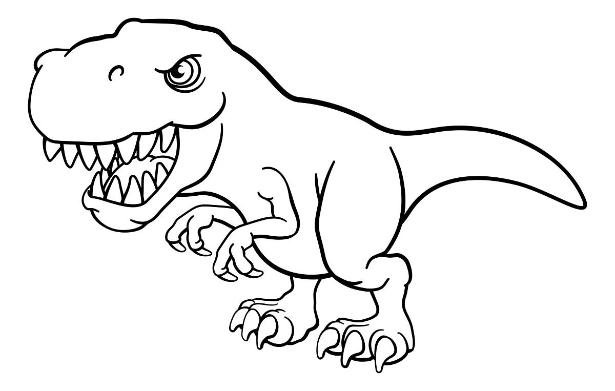 dinozaury kolorowanki T-rex dla maluchów