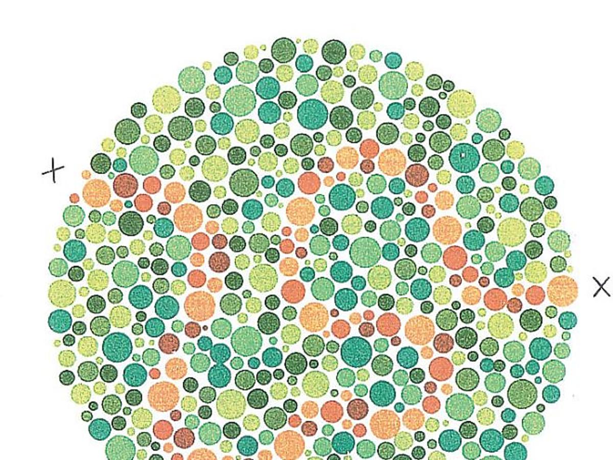 Test na daltonizm - trudniejsza tablica z zygzakiem