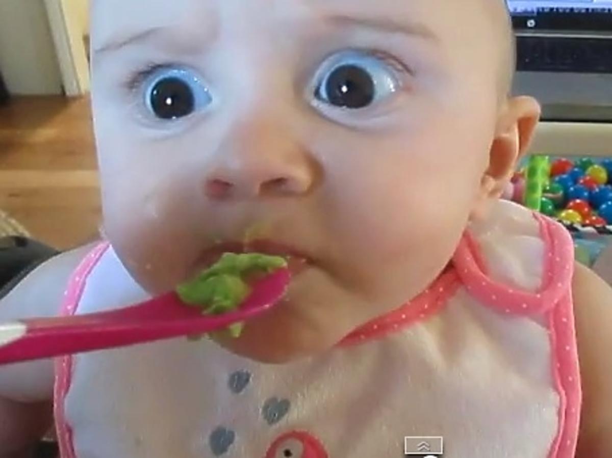 dziecko próbuje avocado