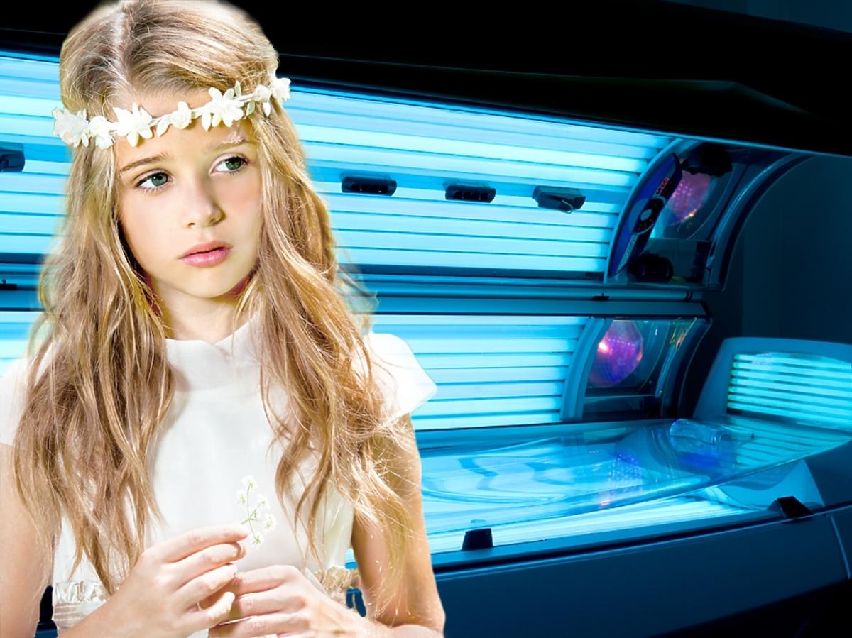 dziecko, solarium, pierwsza komunia