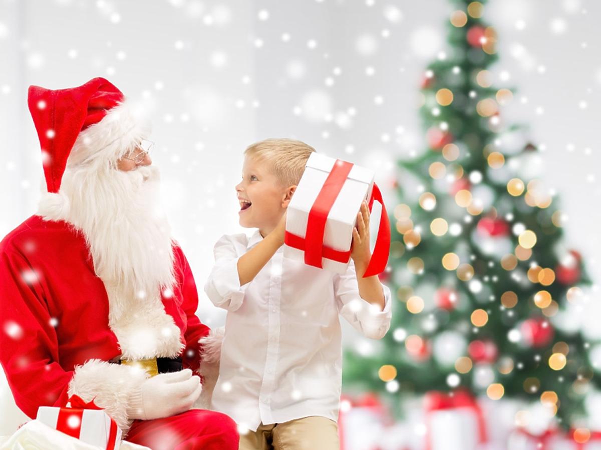 dziecko, święta, Mikołaj, prezent