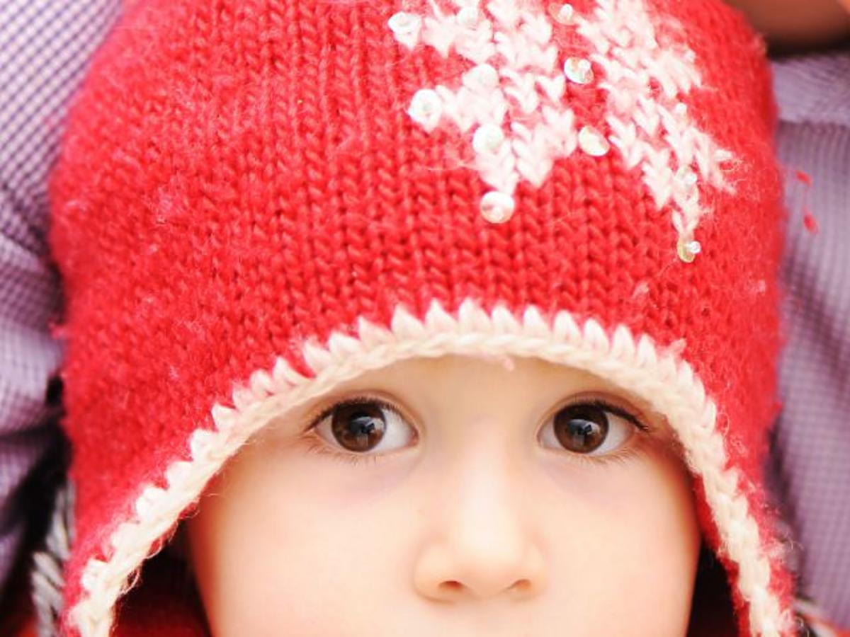 dziecko, zima, czapka
