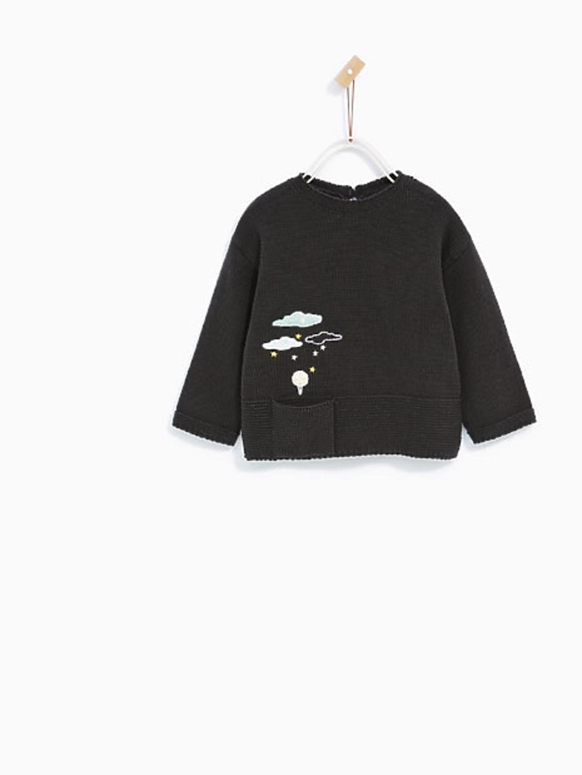 grafitowy sweterek dla niemowlęcia 39.90zl 79.90zl zara.jpg