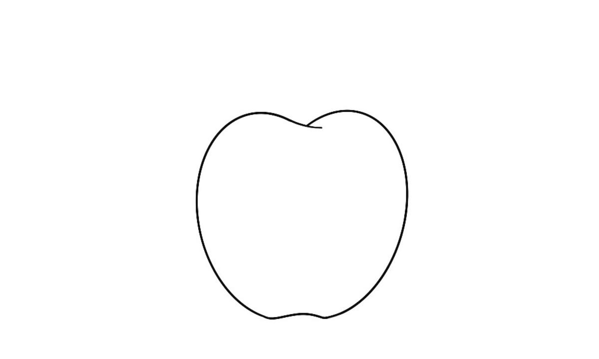 Jak narysować jabłko krok 1