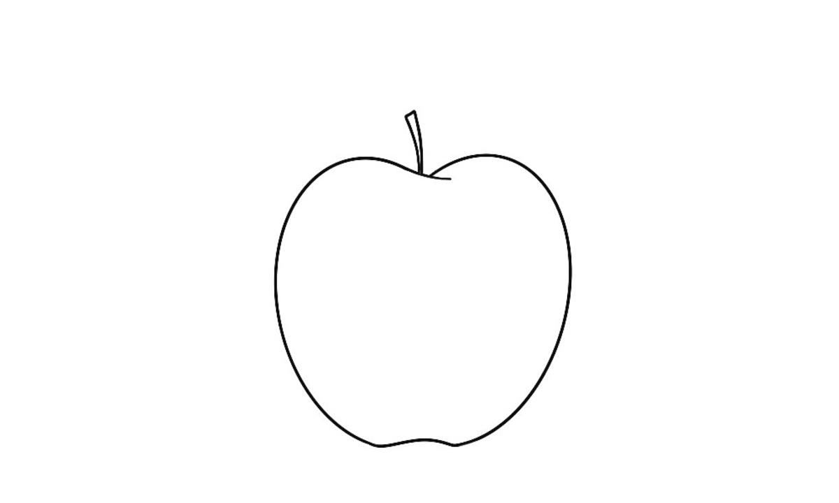 Jak narysować jabłko krok 2
