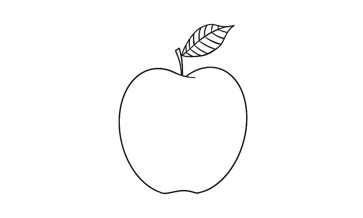 Jak narysować jabłko krok 3
