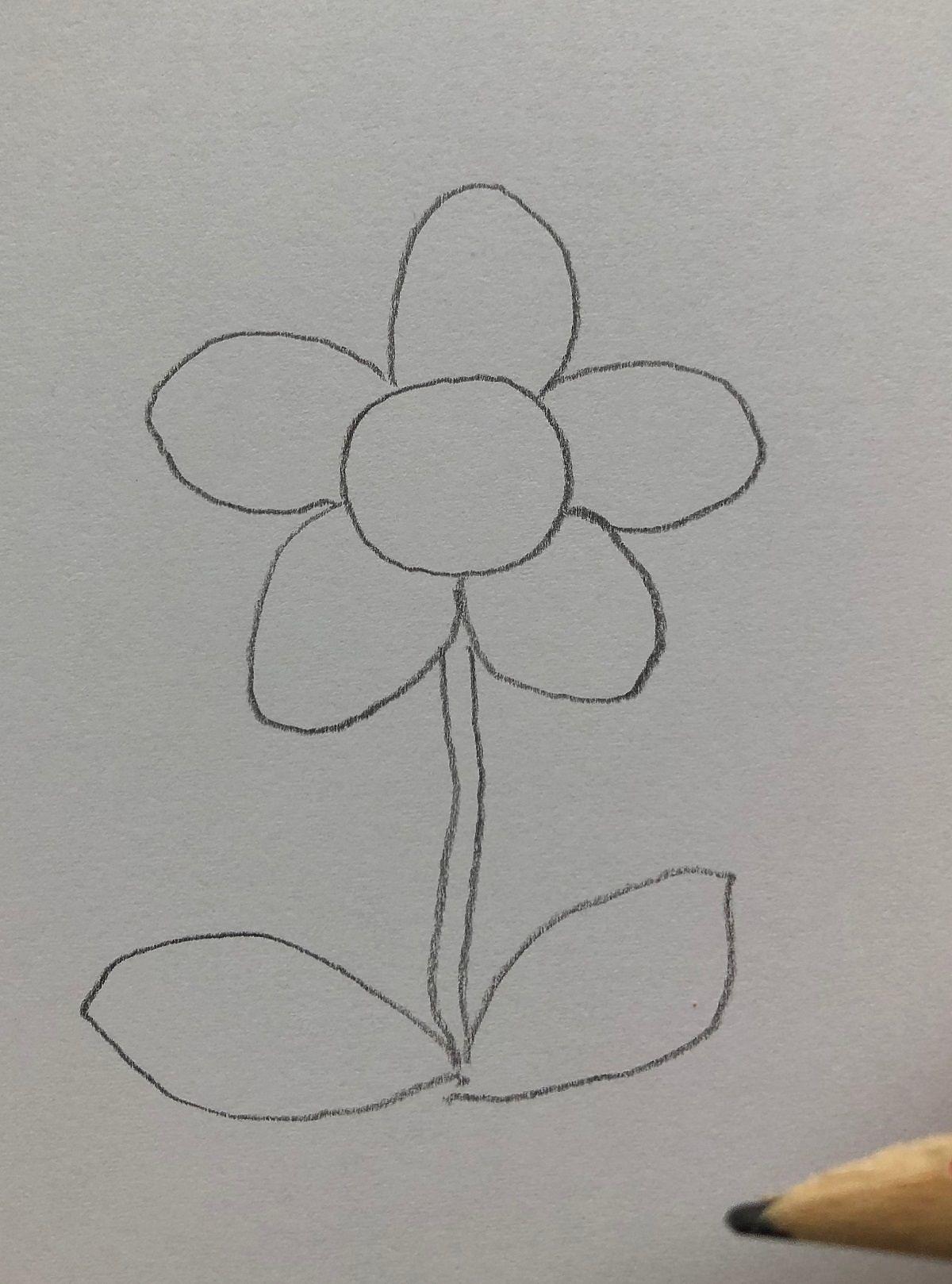 jak narysować kwiatka