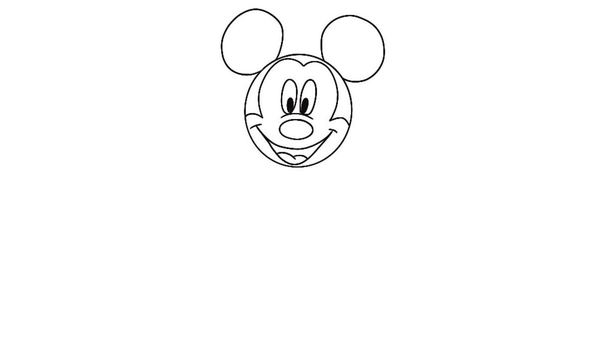 Jak narysować myszkę miki krok 3