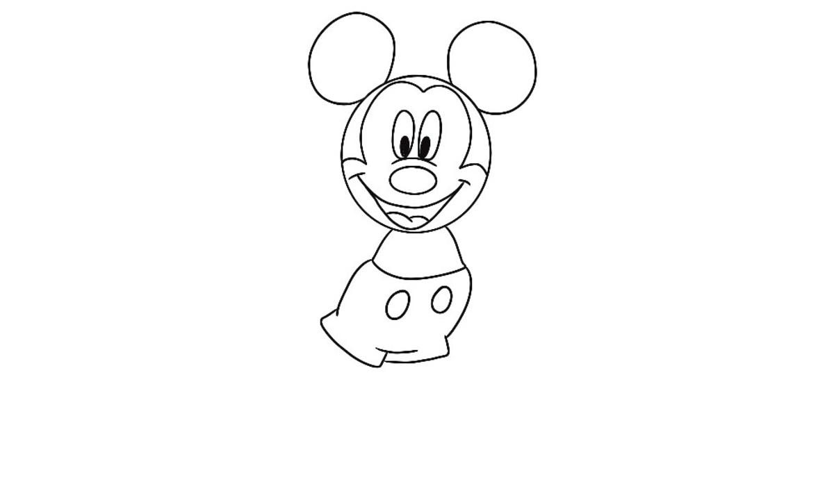 Jak narysować myszkę miki krok 4