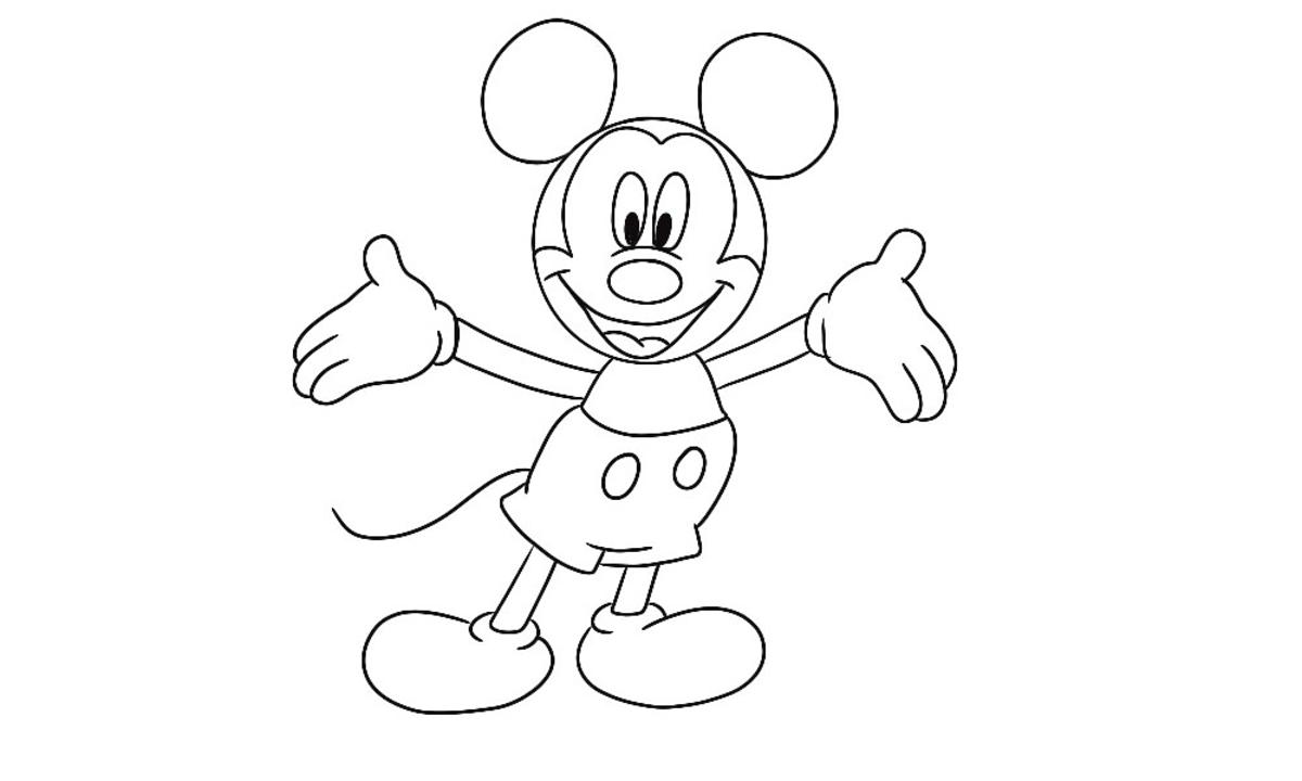 Jak narysować myszkę miki krok 6