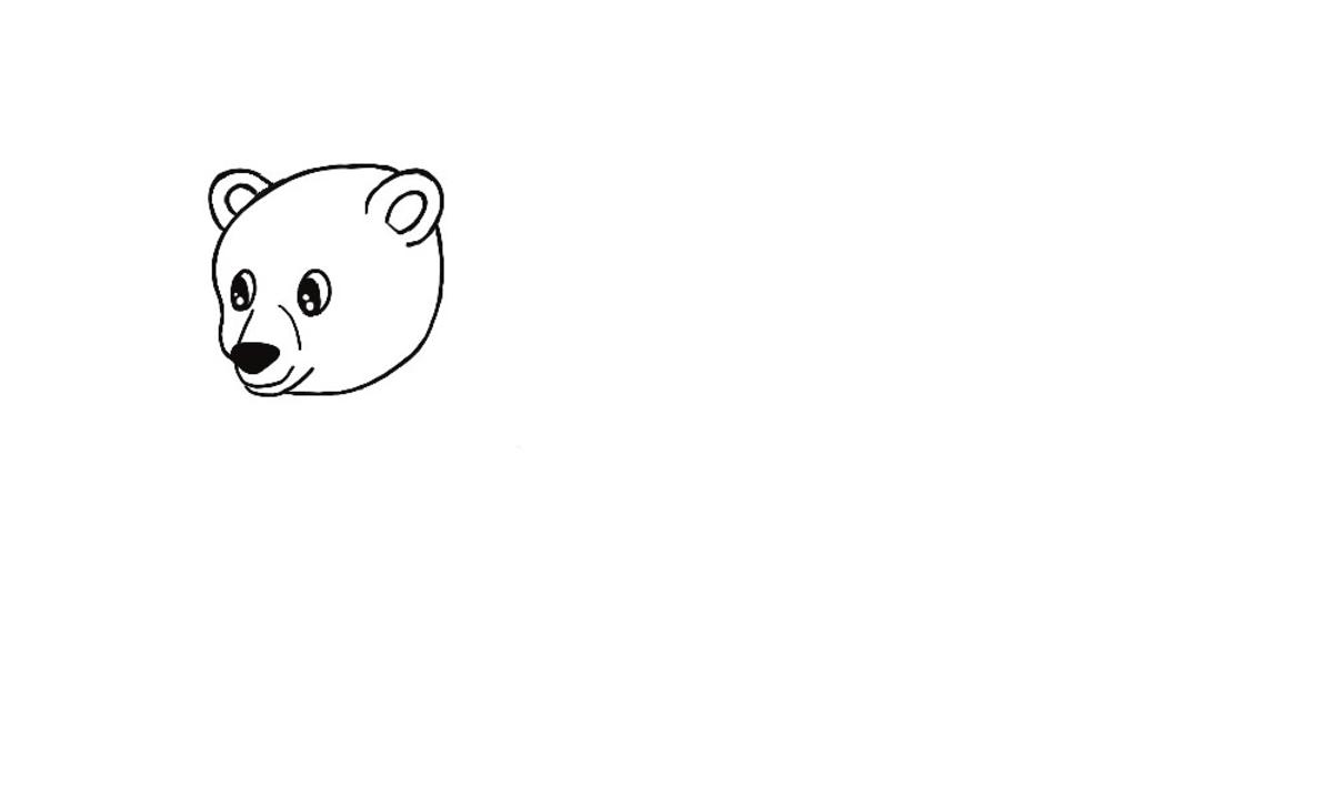 Jak narysować niedźwiedzia krok 1