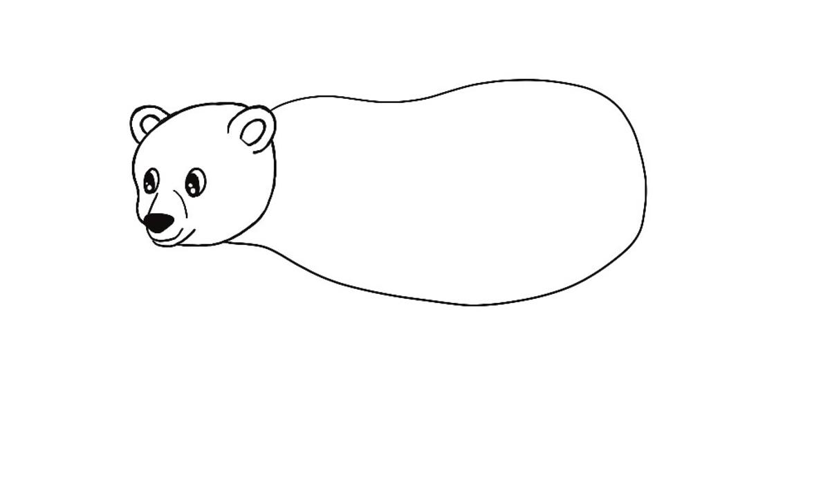 Jak narysować niedźwiedzia krok 2