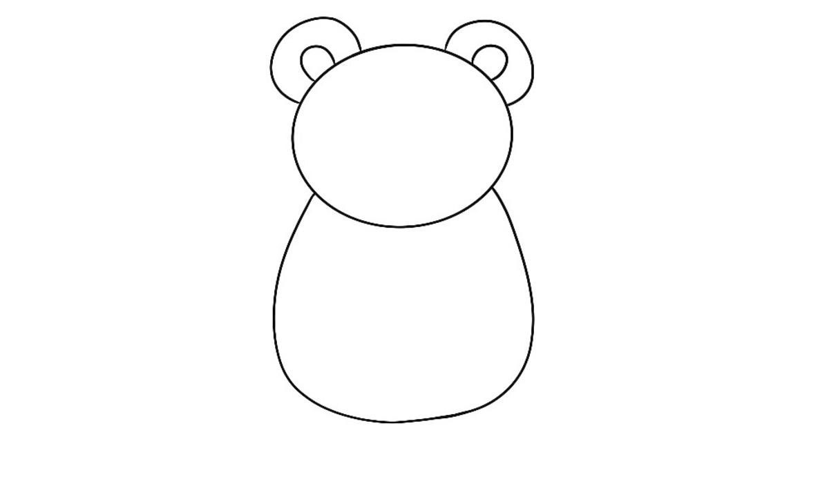 Jak narysować pandę krok 2