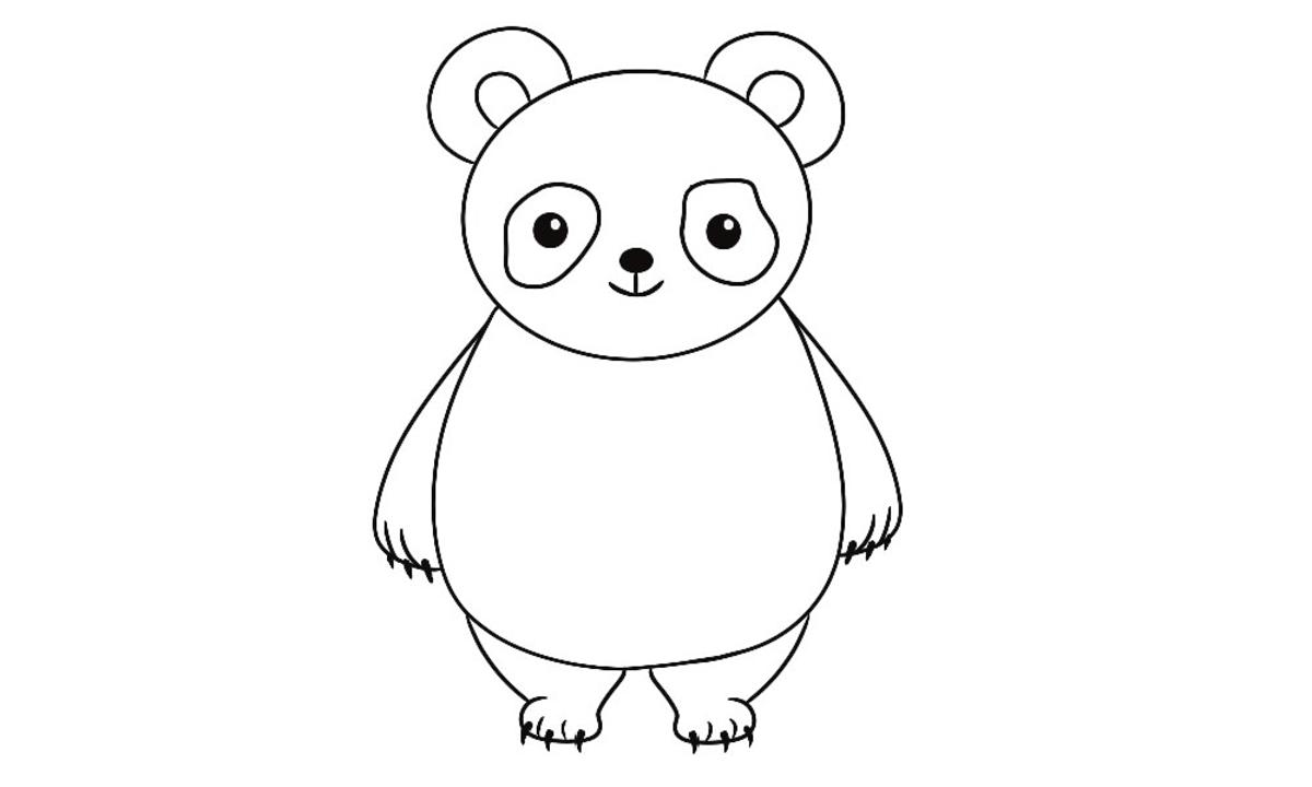 Jak narysować pandę krok 4