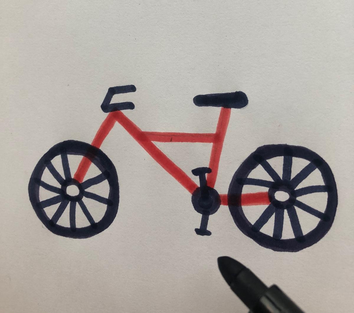 jak narysować rower