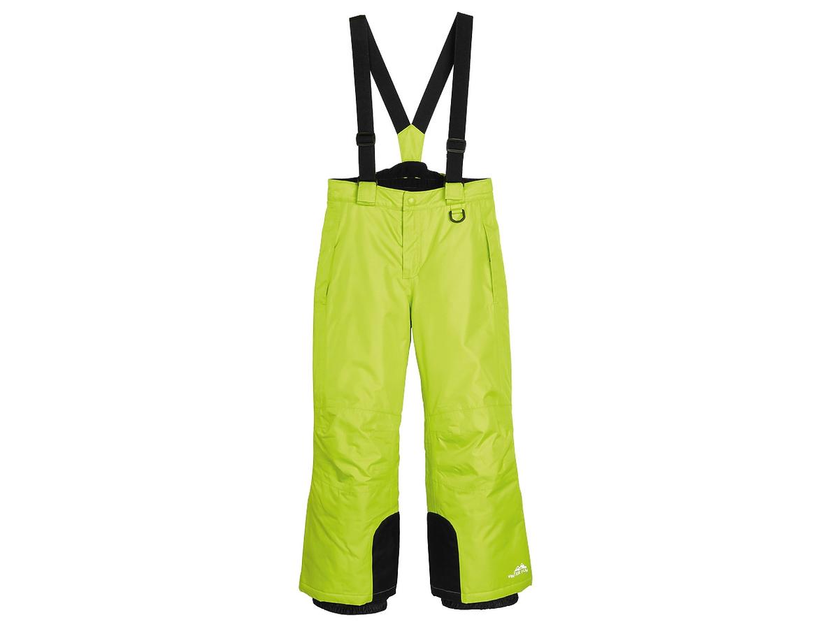 jaskrawo-zielone spodnie narciarskie dla dzieci w lidlu.jpg