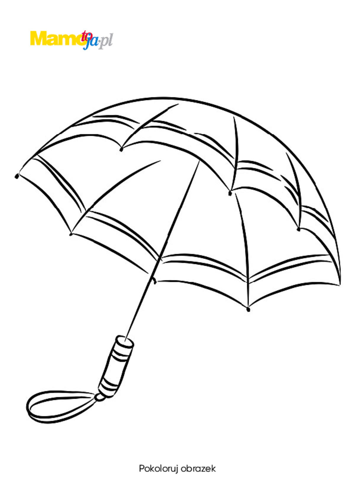 jesienne kolorowanki parasol