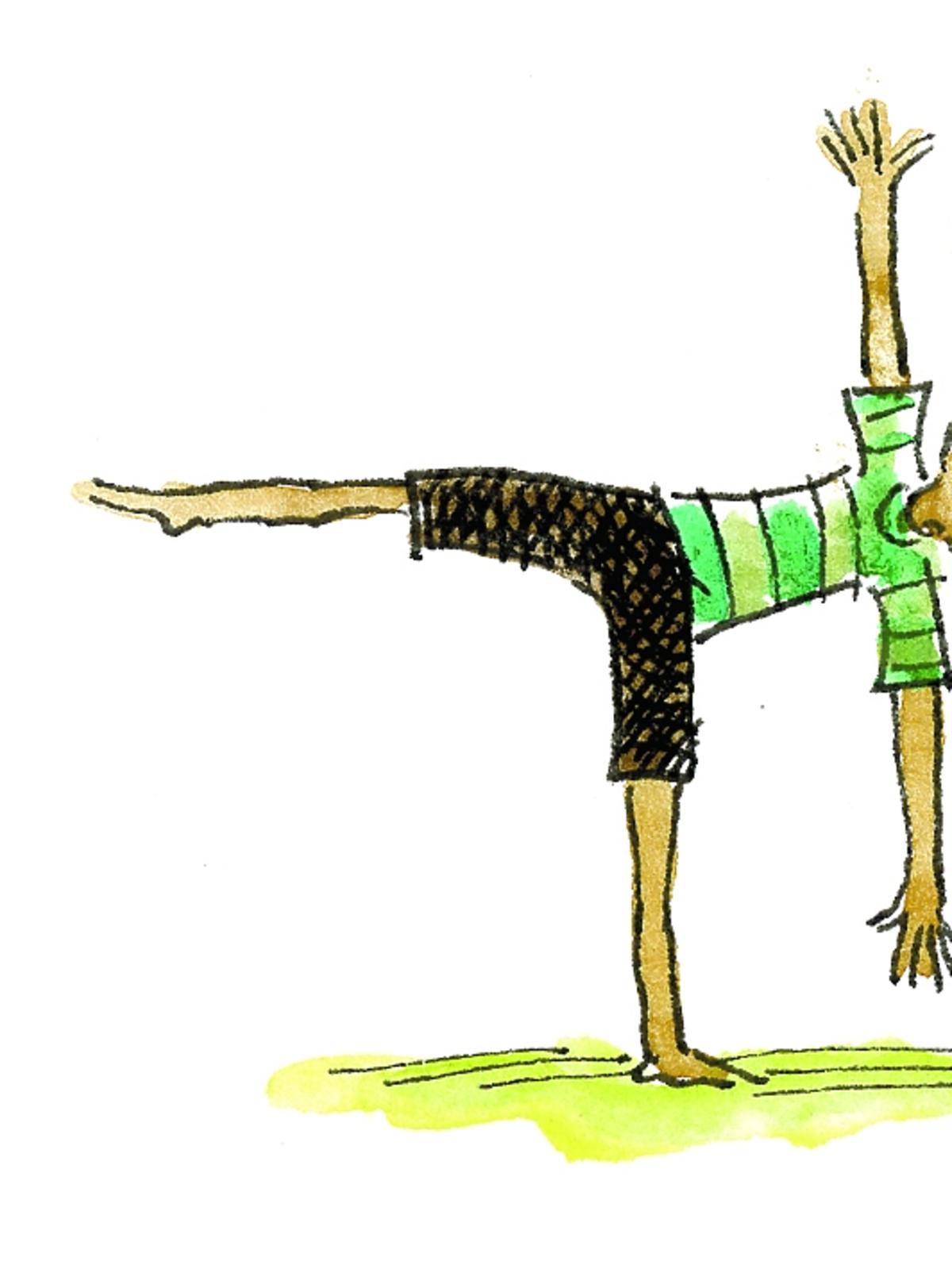 joga dla dzieci - pozycja półksiężyca