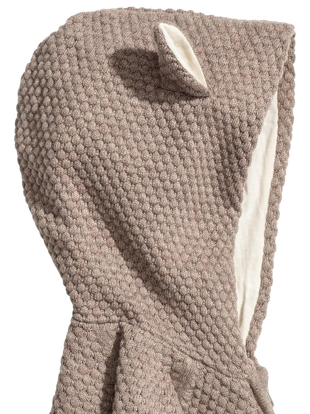 kaptur z uszkami sweterek niemowlęcy H&M
