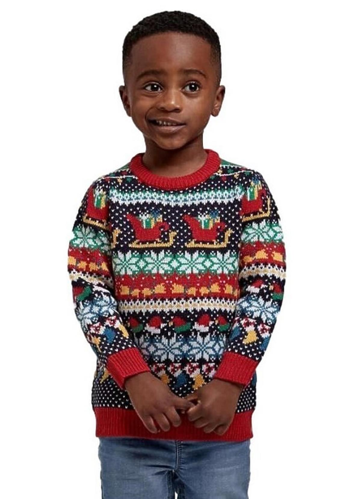 Klasyczne sweterki z motywem świątecznym dla dzieci