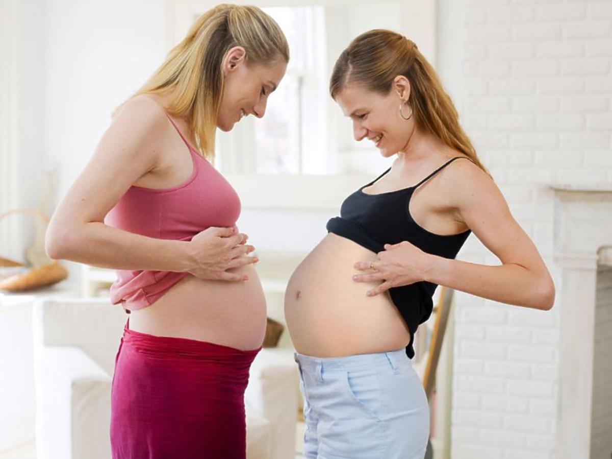kobieta, ciąża, brzuch