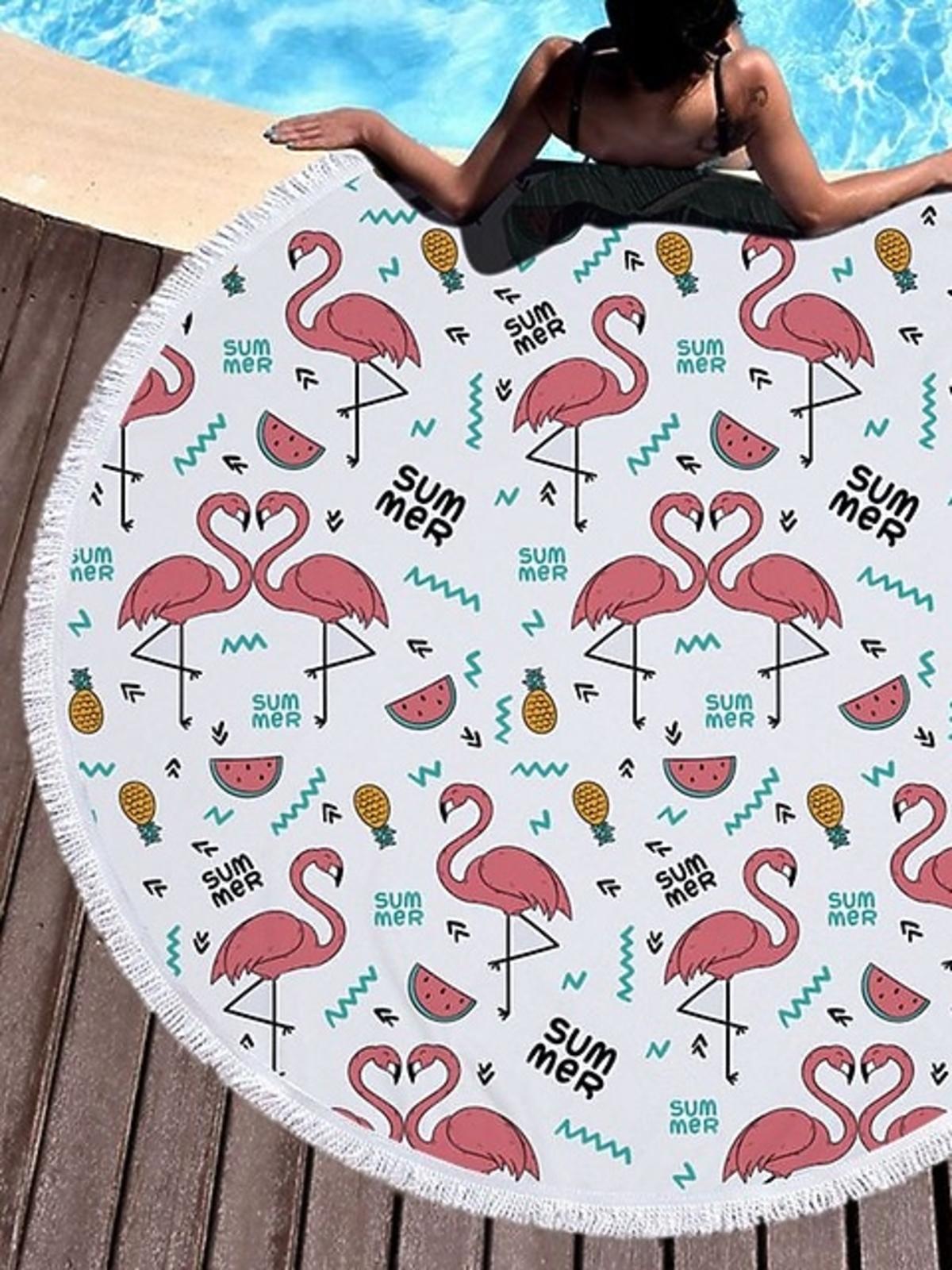 koc plażowy ręcznik we flamingi 150 cm średnicy najmodniejszy aliexpress.pl.jpg
