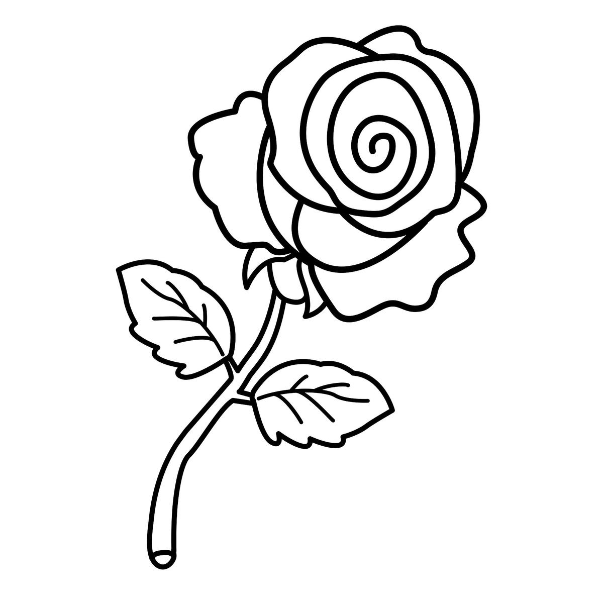Kolorowanka róża łatwa