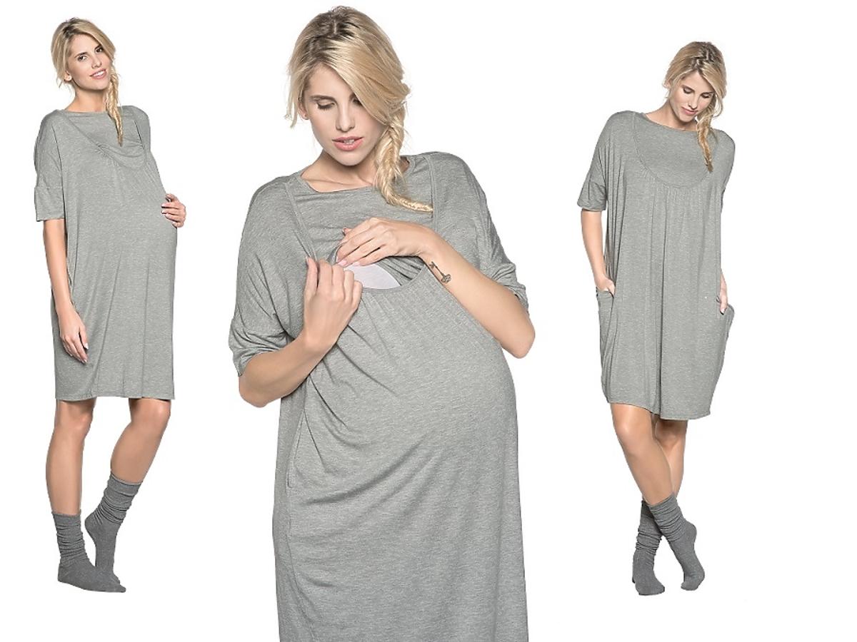 Koszula nocna dla kobiet w ciąży i karmiących piersią z kolekcji MumMe Code