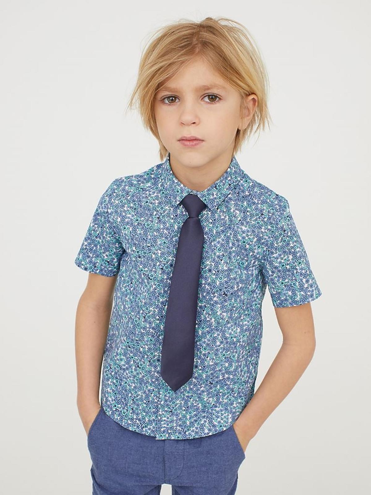 koszula w drobne kwiatki dla chłopca H&M HIT