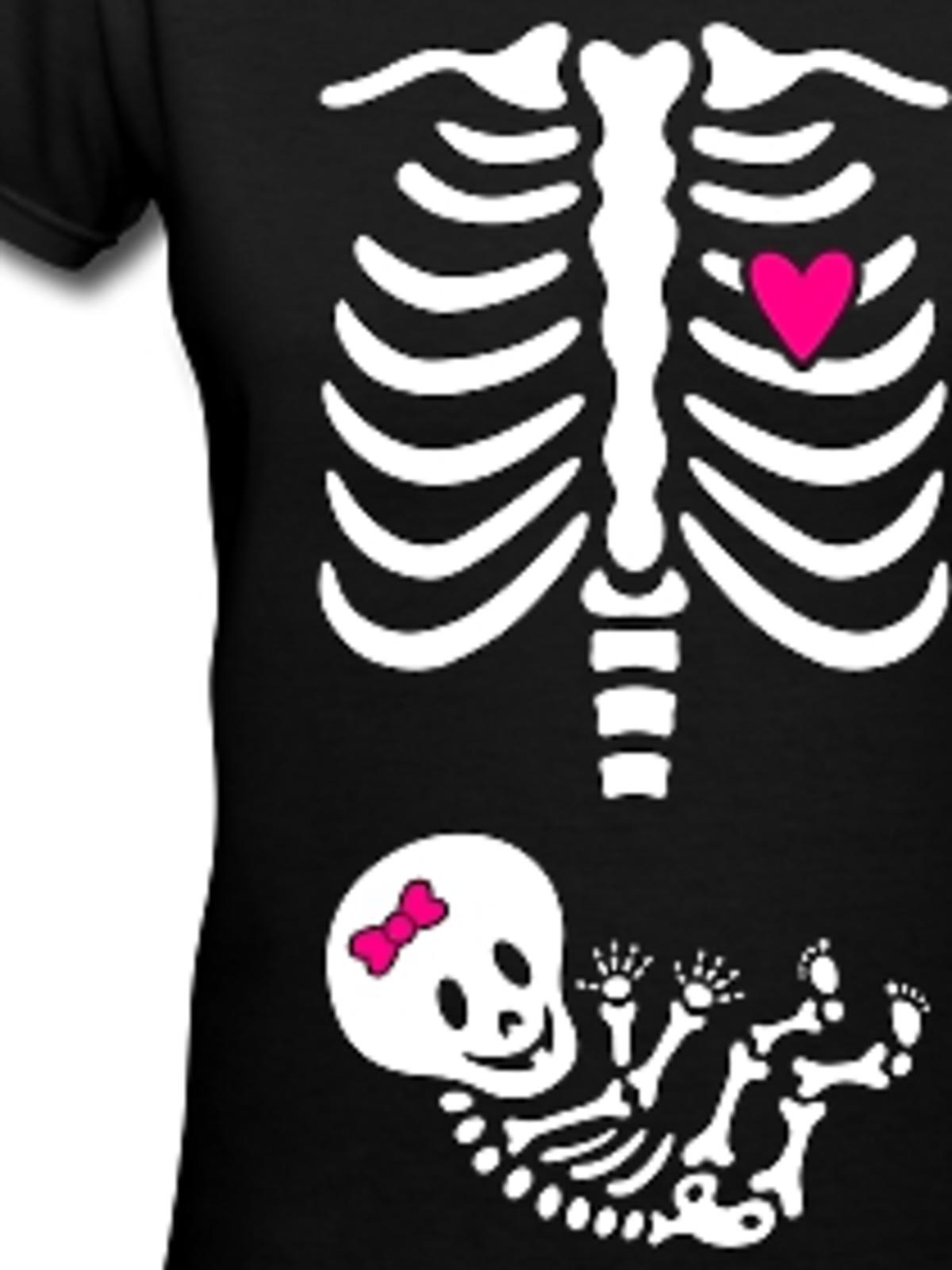 koszulka ciążowa szkielet, t-shirt ciążowy, bluzka dla kobiet w ciąży, śmieszne koszulki
