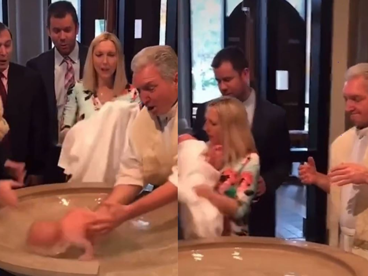 Ksiądz upuścił dziecko podczas chrztu (FILM)