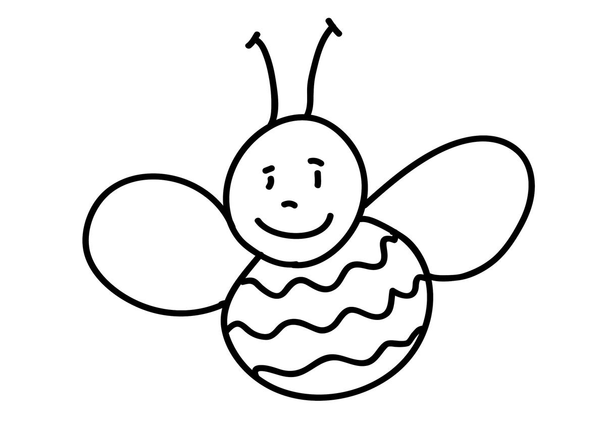 Łatwa kolorowanka pszczoła