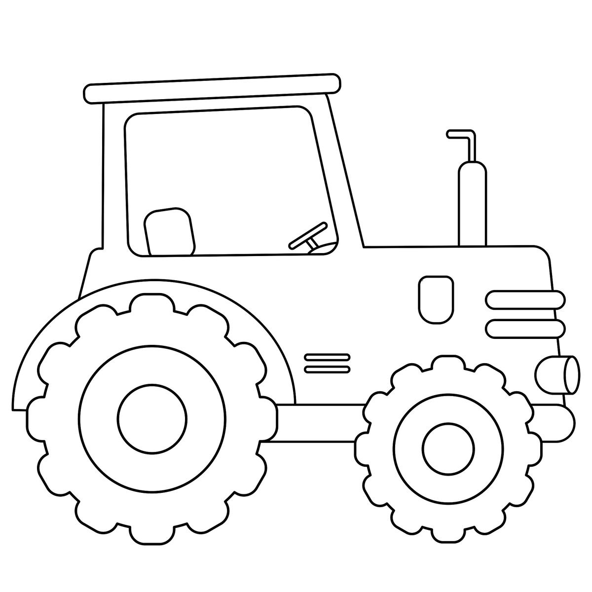 Łatwa kolorowanka traktor