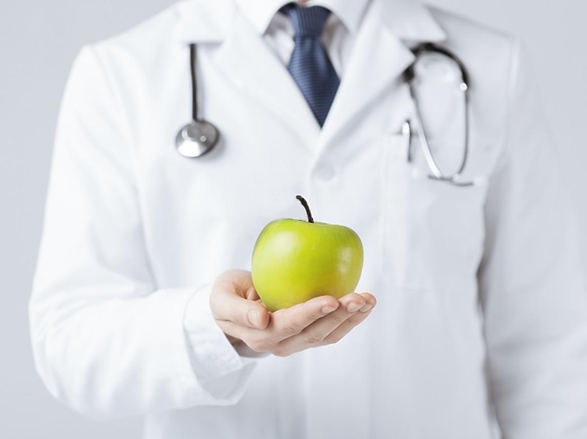 lekarz, jabłko, leczenie, błonnik
