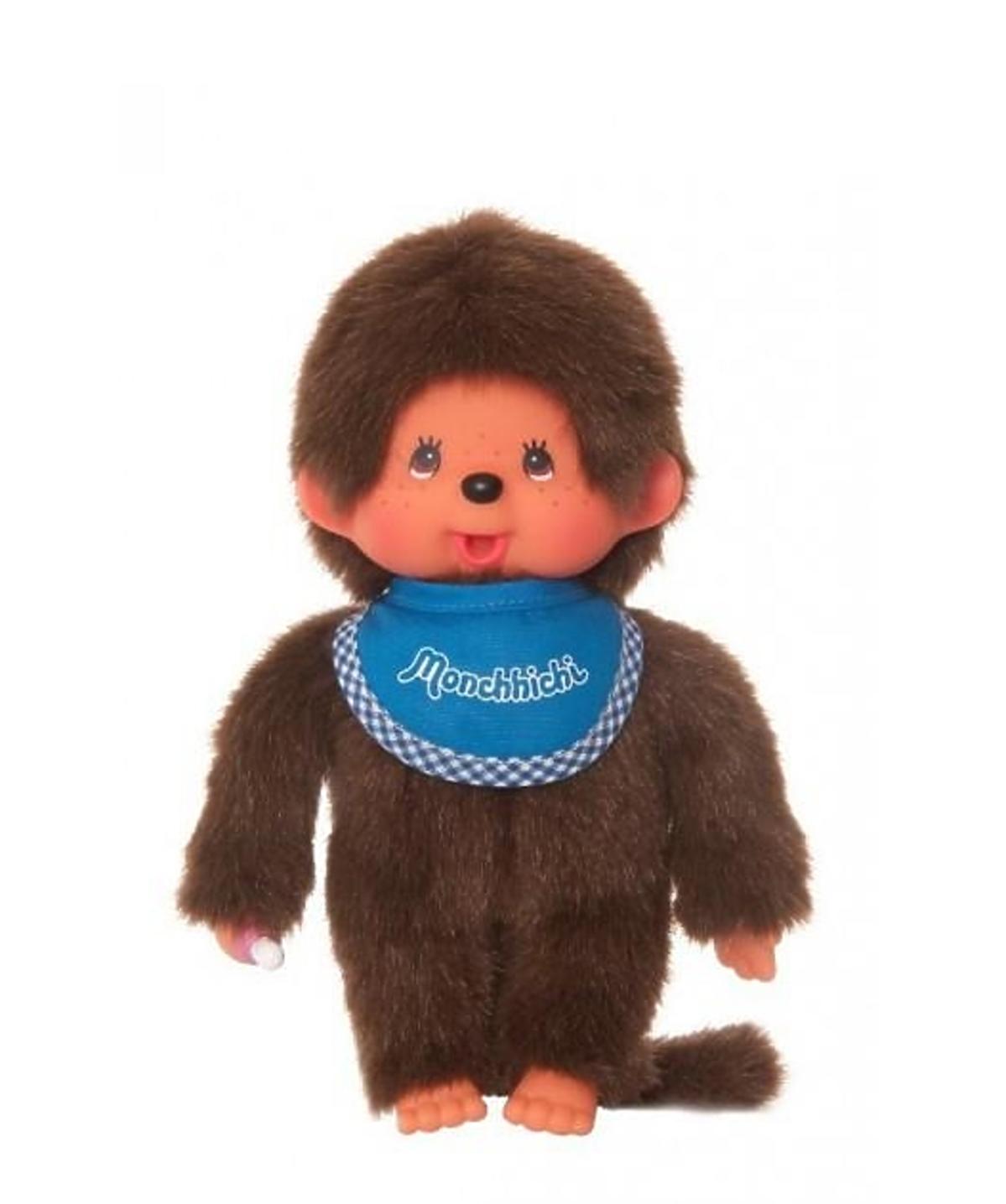 Małpka Monchchichi chłopiec niebieski śliniak