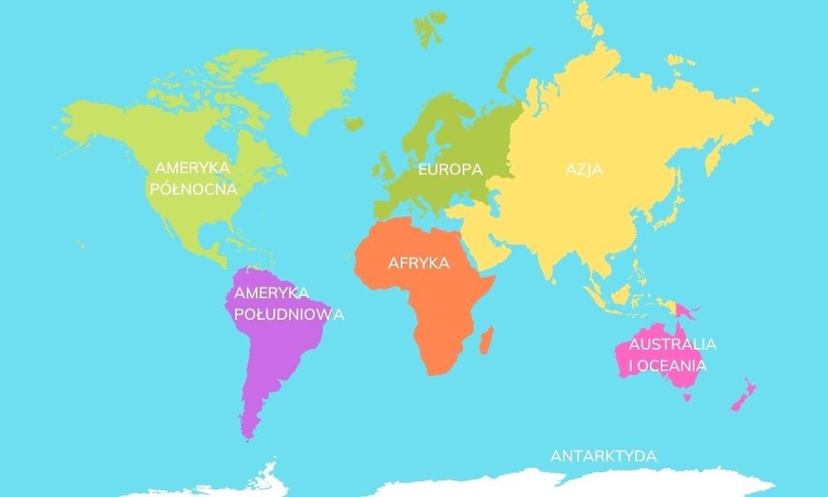 mapa kontynentów