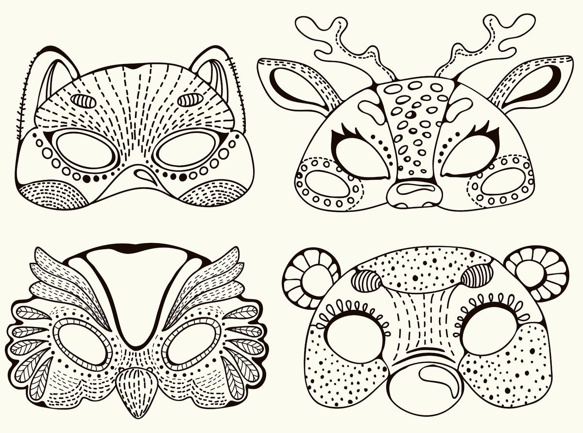 maski zwierząt na halloween