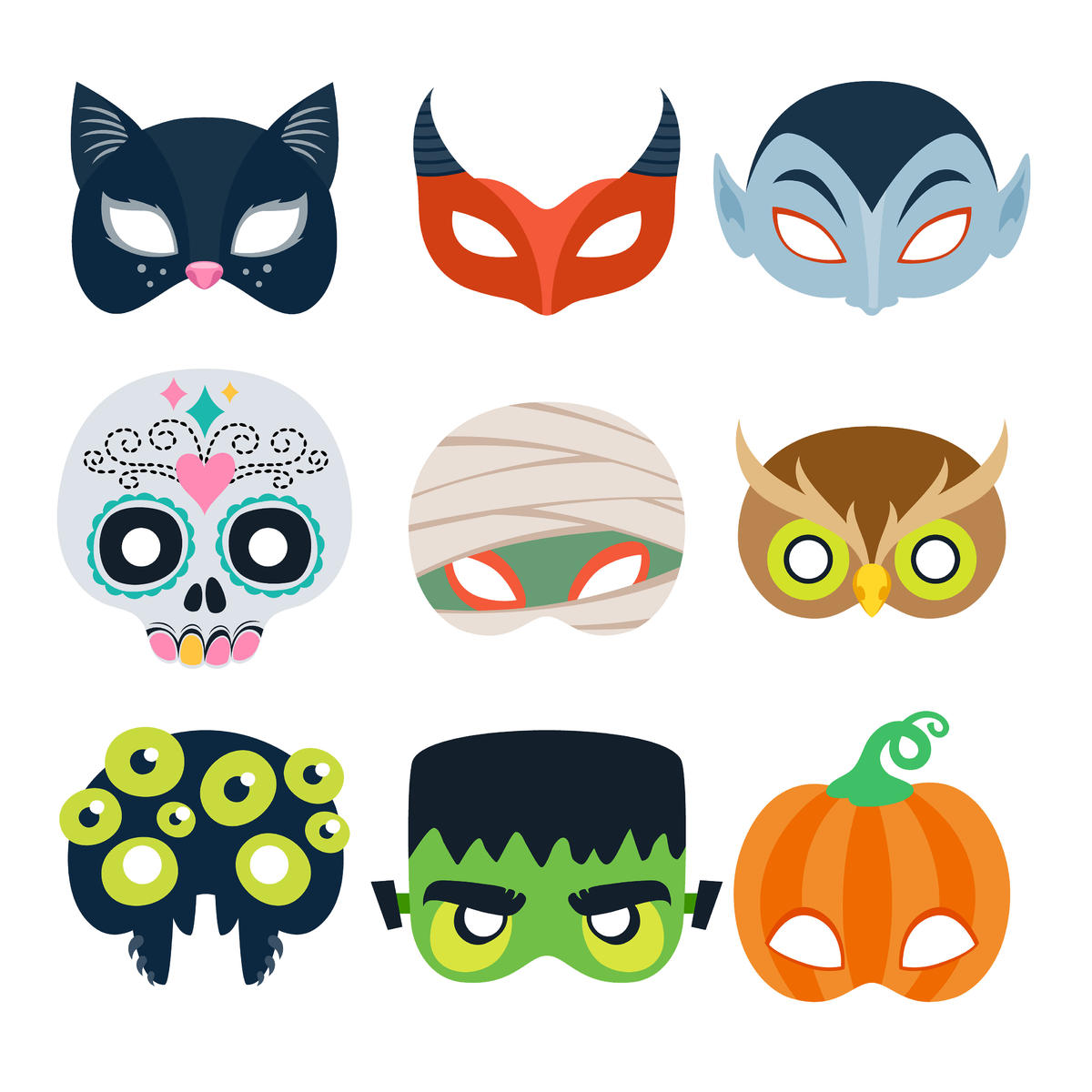 maski zwierzęta na halloween